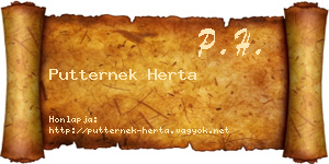 Putternek Herta névjegykártya
